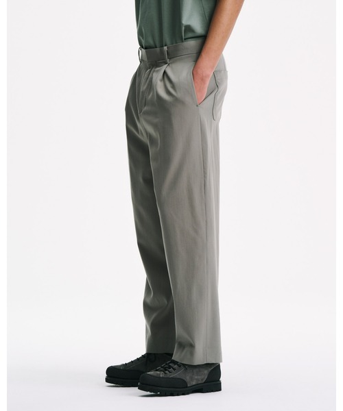 SOPHNET.（ソフネット） スラックス WASHER WOOL RELAX-FIT TUCK