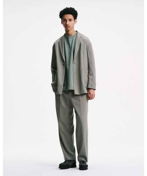 SOPHNET.（ソフネット） スラックス WASHER WOOL RELAX-FIT TUCK