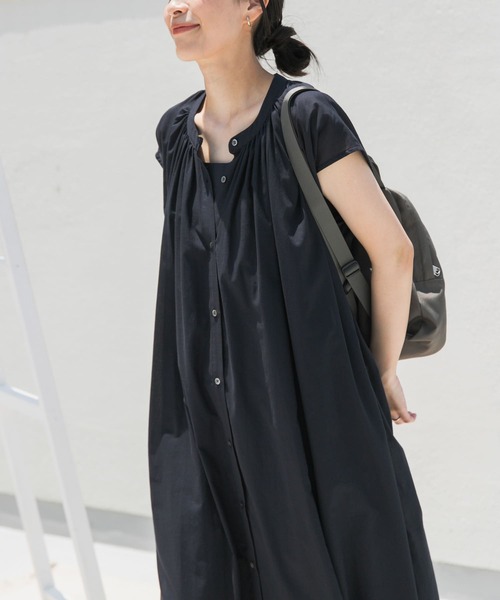 新品　URBAN RESEARCHDOORSコットンボイルギャザーワンピース M URBAN RESEARCH DOORS ワンピース コットンボイルギャザー