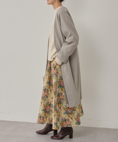 「BEARDSLEY」 ノーカラーコート 0 グレー レディース_画像6