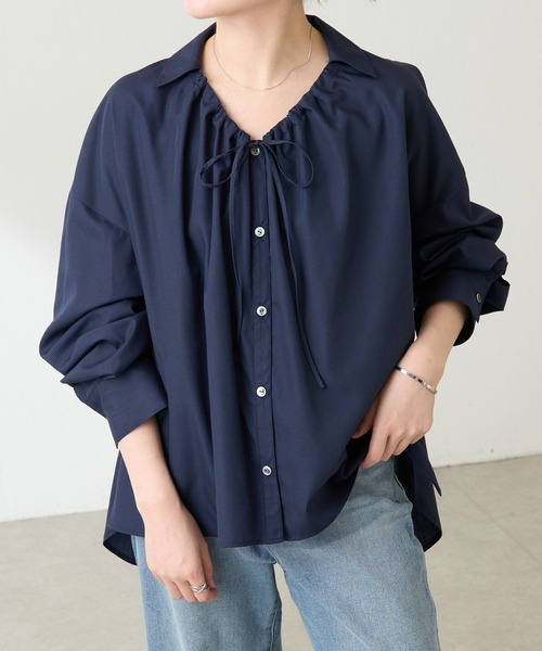 COLLAGE GALLARDAGALANTE シャツ ブラウス COLLAGE GALLARDAGALANTE ブラウス シャツ 襟ギャザーシャツ