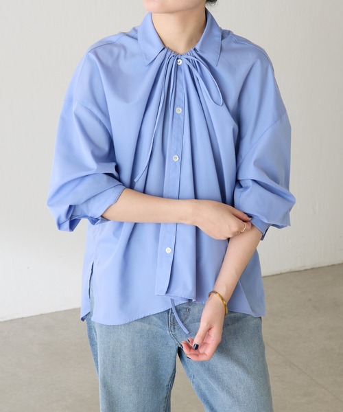 COLLAGE GALLARDAGALANTE シャツ ブラウス COLLAGE GALLARDAGALANTE ブラウス シャツ 強撚シアーシャツ