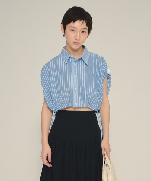 ベスト ジレ 「eL」Patch Work Stripe Shirts/580111 レディース