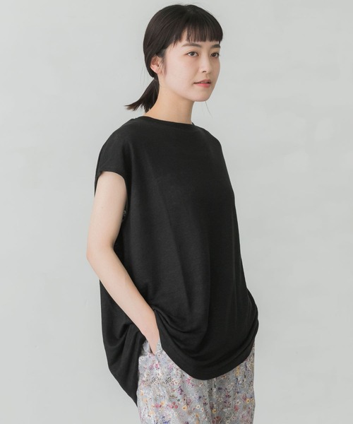 「かぐれ」 半袖カットソー FREE ブラック レディース_画像8