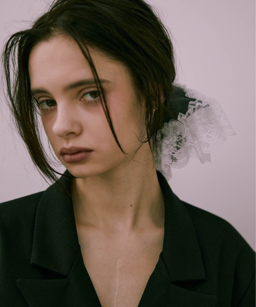 Carmelo シュシュ Big lace stripe chouchou : ZOZOTOWN Yahoo!店