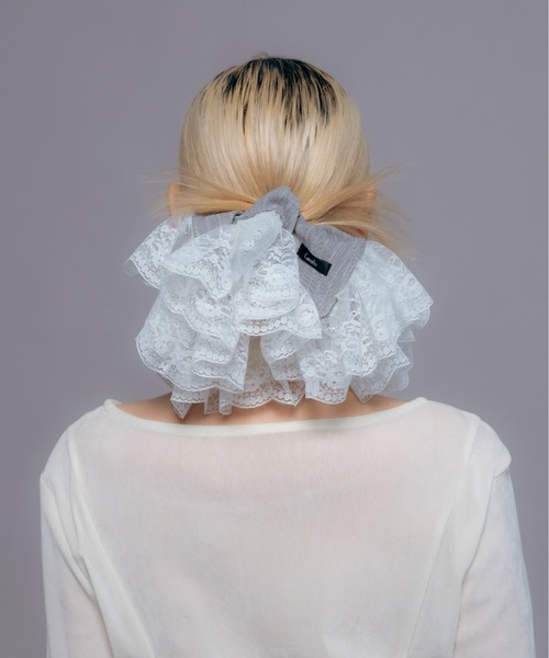 Carmelo シュシュ Big lace stripe chouchou : ZOZOTOWN Yahoo!店