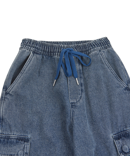 「PUNYUS」 加工デニムパンツ 4 ライトブルー レディース
