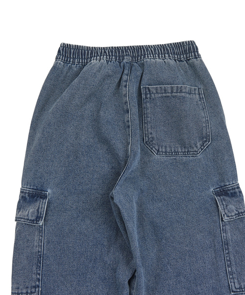 「PUNYUS」 加工デニムパンツ 4 ライトブルー レディース