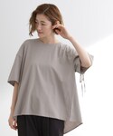 tシャツ 後ろ姿で魅せる バックドロストシャー...の詳細画像1