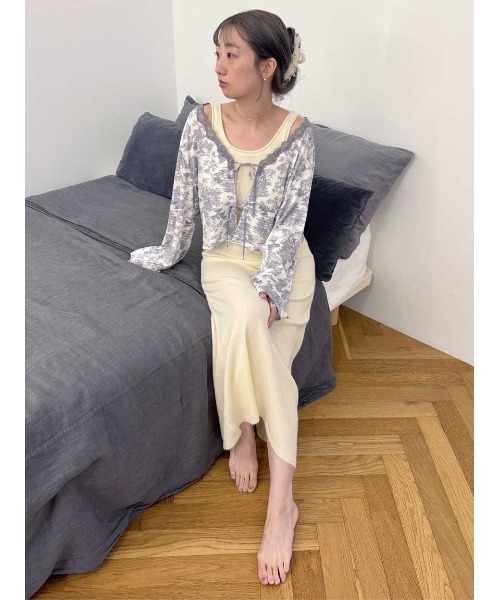 SNIDEL HOME パジャマ ルームウェア モヘア風ワンピース レディース