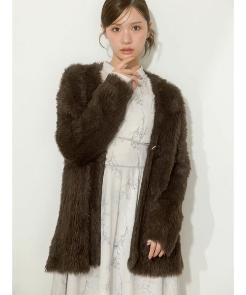 MERCURYDUO（マーキュリーデュオ） カーディガン ファーライクシャギー