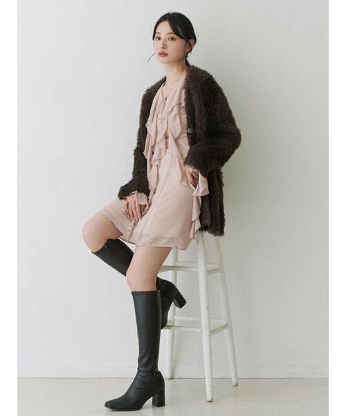 MERCURYDUO（マーキュリーデュオ） カーディガン ファーライクシャギー