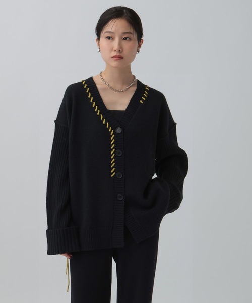 LEPSIM（レプシィム） カーディガン 5ゲージハンドステッチV