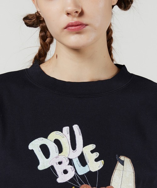 「DOUBLE STANDARD CLOTHING」 半袖カットソー FREE ネイビー レディース_画像5