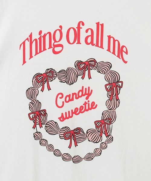 「Candy Stripper」 半袖Tシャツ FREE オフホワイト レディース_画像2