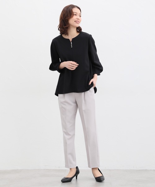 「Honeys」 「GLACIER」長袖カットソー M ベージュ レディース_画像3