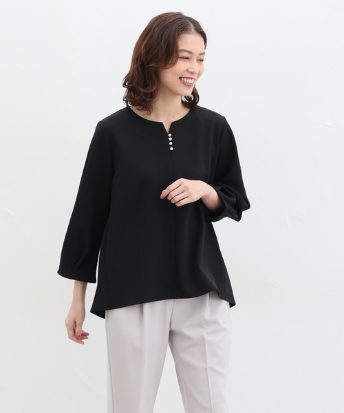 「Honeys」 「GLACIER」長袖カットソー M ベージュ レディース_画像4