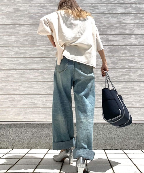 「Q」 半袖Tシャツ MEDIUM ライム レディース_画像9