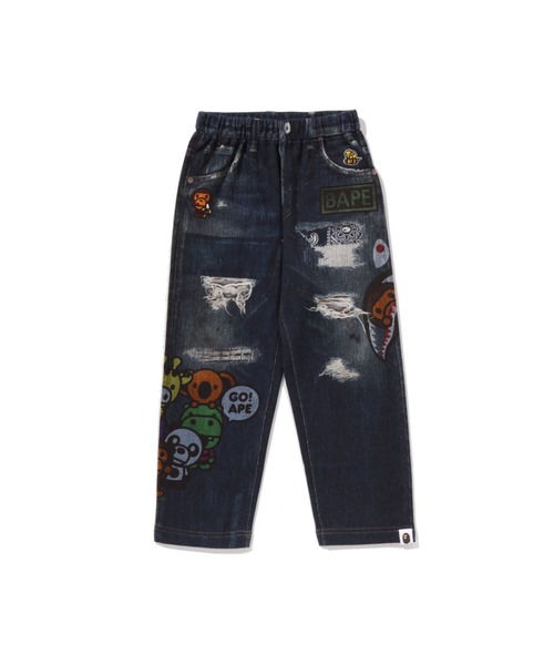 A BATHING APE（アベイシングエイプ） パンツ BABY MILO FRIENDS DENIM 