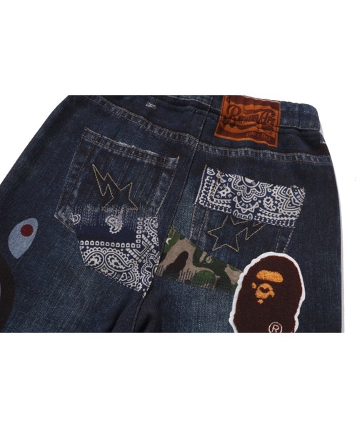 A BATHING APE（アベイシングエイプ） パンツ BABY MILO FRIENDS DENIM