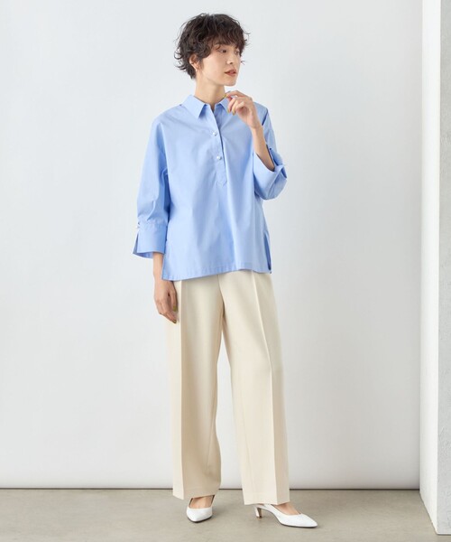 「NOLLEY'S Sophi」 7分袖シャツ 38 サーモンピンク レディース_画像9