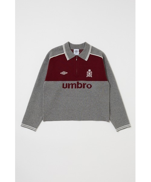 MOUSSY ニット セーター UMBRO HALF ZIP TEAM ニットシャツ レディース