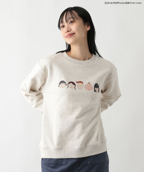 FOUND GOOD（ファウンドグッド） ちびまる子ちゃん 裏毛プリントプル