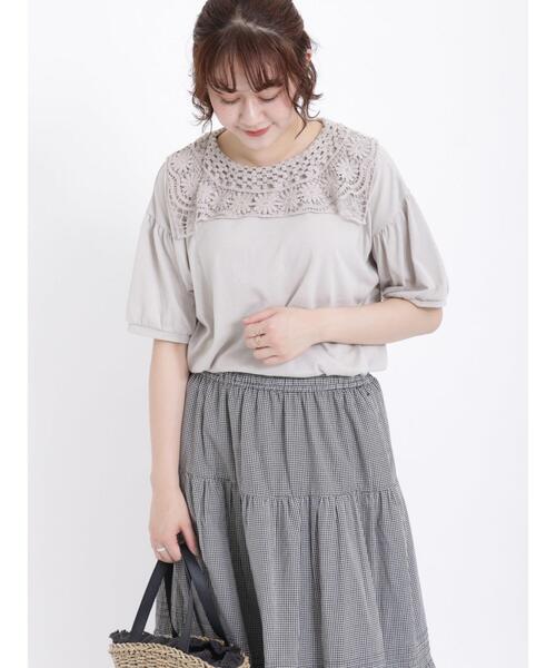 「Samansa Mos2」 半袖カットソー F キナリ レディース_画像3