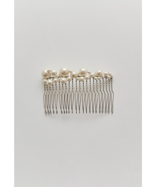ボリュームパールコーム ヘアアクセサリー ゴールド シルバー 結婚式 二次会 成人式 同窓会 お呼ばれ オケージョン ウェディング 浴衣 着物 髪飾り | niana | 08