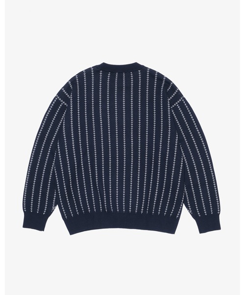 KEBOZ JACQUARD STRIPE KNIT POLO