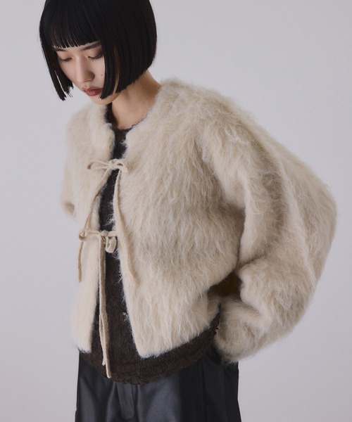 ほぼ新品❗️ADAM ET ROPE アイボリー　ジッパー付き フレアジャケット ほぼ新品❗️ADAM ET ROPE アイボリー ジッパー付き フレアジャケット