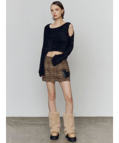 EMODA（エモダ） スカート ハートパッチボックスミニスカート