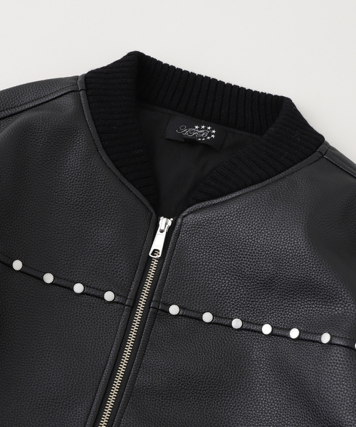 AFB（エーエフビー） ブルゾン アウター STUDDED BOMBER JACKET メンズ