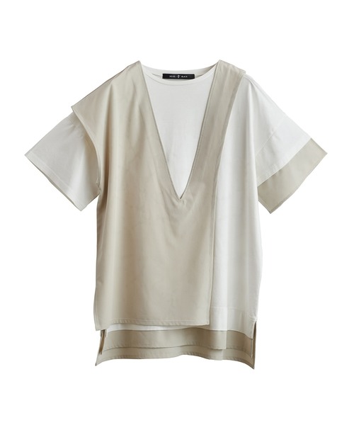 「NO ID.」 半袖Tシャツ 1 ホワイト メンズ_画像5