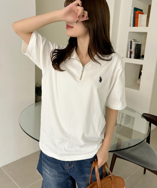 「U.S. POLO ASSN.」 半袖カットソー S ブラック レディース_画像8