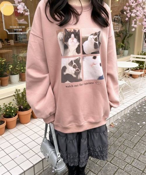 LACーVERT トレーナー スウェット 「選べる2種類」キャットプリント