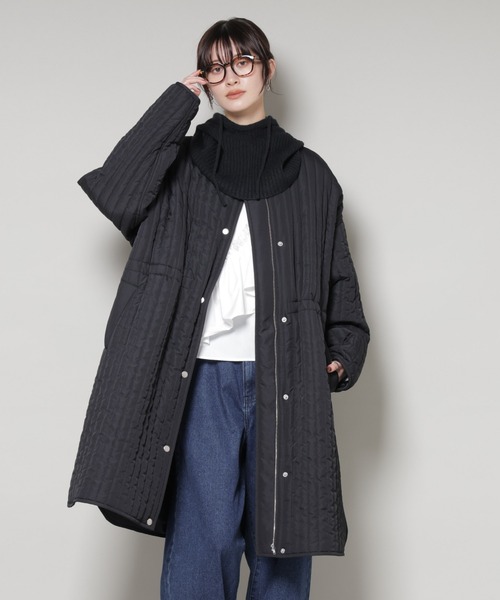 NANO universe（ナノ・ユニバース） ノーカラーコート コート 撥水加工