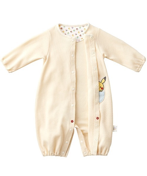 ベビー服 ロンパース monpoke モンポケ 帽子付ドレス＆カバーオール