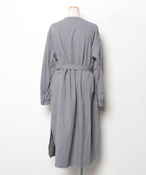 「Drawer」 リボン長袖ワンピース 38 グレー レディース_画像2