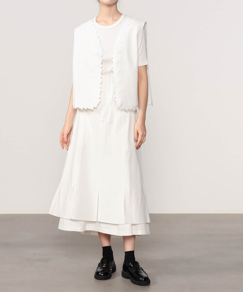「Bshop」 フレアスカート M ホワイト レディース_画像2
