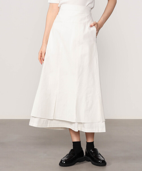 「Bshop」 フレアスカート M ホワイト レディース_画像3