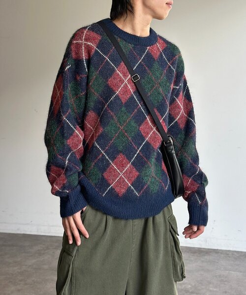 CPCM（シーピーシーエム） セーター ニット モヘアライクチェック