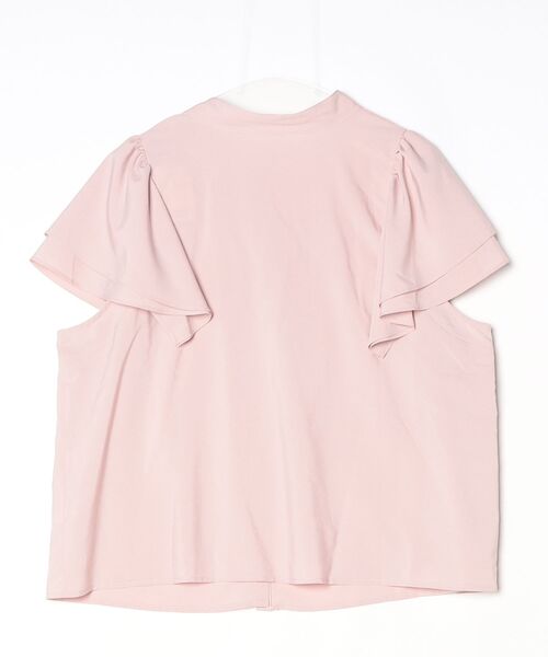 「marun」 半袖ブラウス 5L ピンクベージュ レディース_画像2
