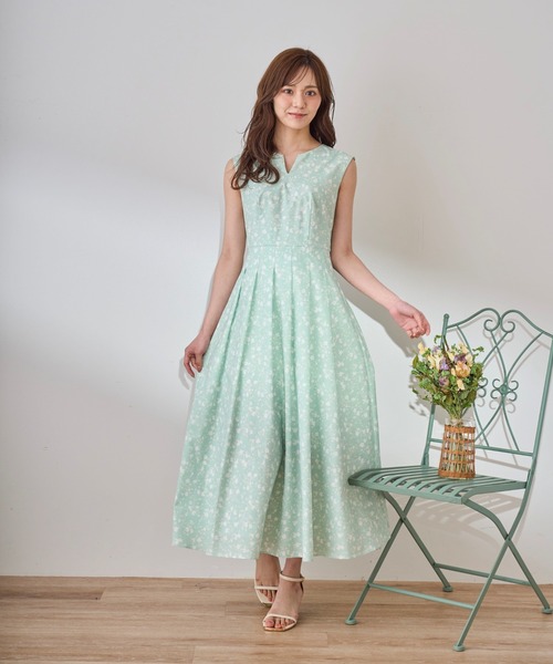 「31 Sons de mode」 ノースリーブワンピース M ブラウン レディース_画像7