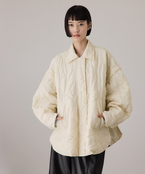 アダムエロペ : 2WAYキルティングシャツジャケット Amazon | [アダムエロペ] 2WAYキルティングシャツジャケット ブラック