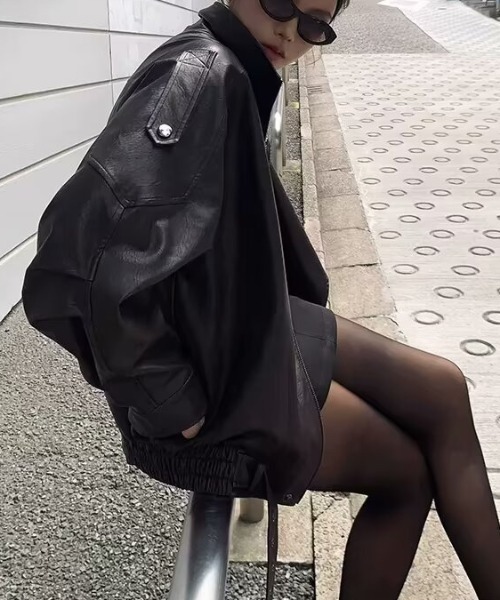 「a lot of love」 「fashion」ブルゾン FREE ブラック レディース_画像2
