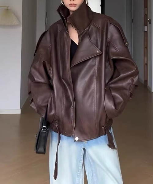 「a lot of love」 「fashion」ブルゾン FREE ブラック レディース_画像4