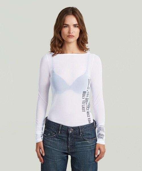 G-STAR RAW tシャツ Stencil Boat Slim T-Shirt/ステンシル