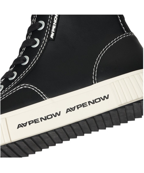 「AAPE BY A BATHING APE」 ハイカットスニーカー 6 ブラック メンズ_画像9