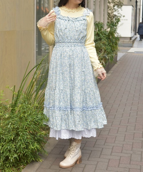 axes femme（アクシーズ ファム） ワンピース フリル×コットンレース